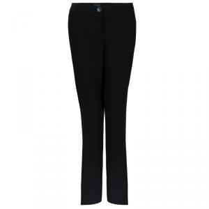 Pre Owned Emporio Armani Black Tailored Trousers L