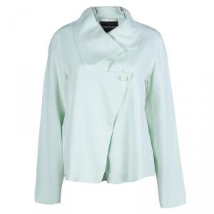 Pre Owned Emporio Armani Pale Mint Green Asymmetric Jacket L