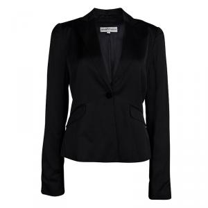 Pre Owned Emporio Armani Black Tailored Blazer M