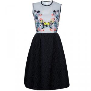 Erdem Multicolor Floral Embroidered Dress M
