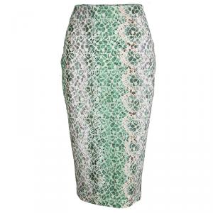 Ermanno Scervino Multicolor Floral Lace Pencil Skirt M