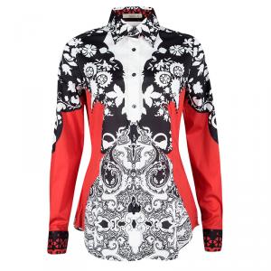 Pre Owned Etro Mutlicolor Printed Long Sleeve Button Front Shirt M
