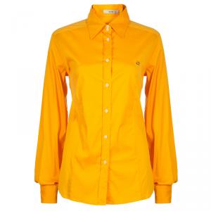 Pre Owned Etro Mustard Cotton Button Down Shirt L