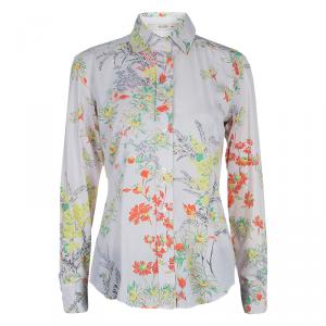 Pre Owned Etro Multicolor Floral Print Long Sleeve Buttondown Shirt M