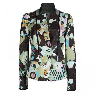 Pre Owned Etro Multicolor Printed Fitted Blazer M