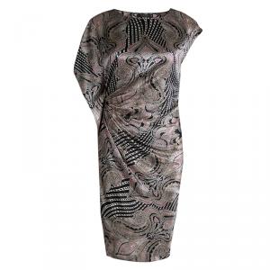 Etro Multicolor Printed Draped Sleeveless Dress S