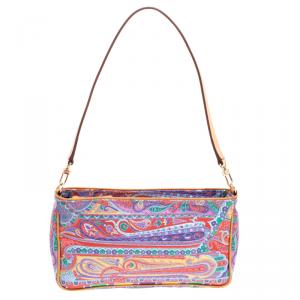 Etro Multicolor Paisley Printed Leather Shoulder Bag