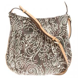 Etro Multicolor Paisley Printed Leather Crossbody Bag