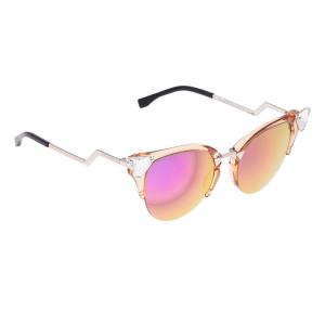 مملو كة مسبقًا Fendi Gold Zig-zag Cat Eye Sunglasses