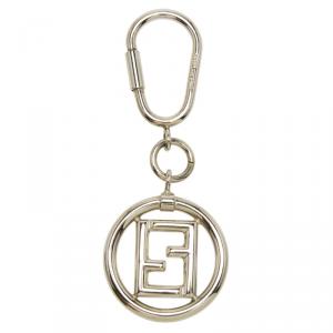 Fendi Silver Logo Keyring