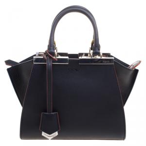 Pre Owned Fendi Black Leather Mini 3Jours Tote
