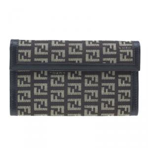 Pre Owned Fendi Brown Zucchino Canvas Agenda