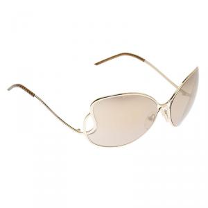 Pre Owned نظارة شمسية فندي FS5178 ذهبية إطار معدني