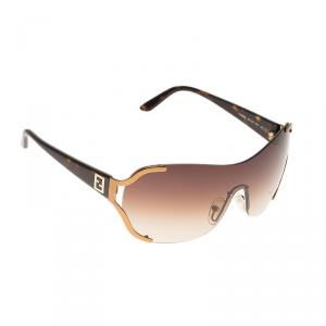 مملوكة مسبقًا Fendi Brown FS5260 Shield Sunglasses