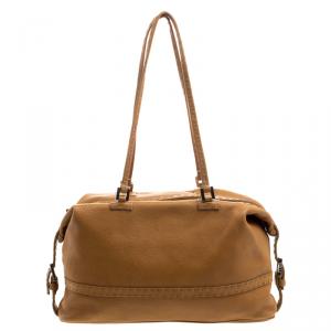 Pre Owned Fendi Brown Selleria  Leather Bauletto Bag