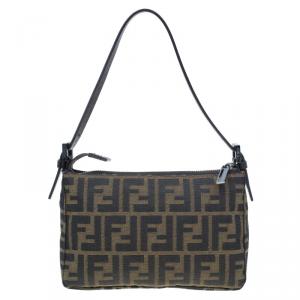 مملوكة مسبقًا Fendi Brown Zucca Small Shoulder Bag