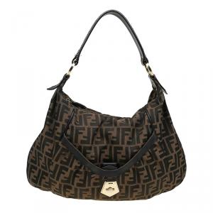 مملوكة مسبقًا Fendi Tobacco Zucca Canvas Chef Hobo