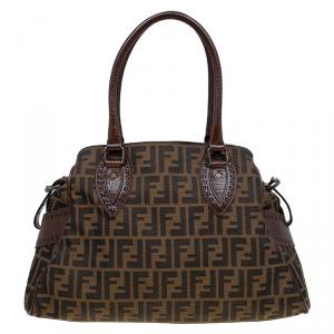 Pre Owned Fendi Brown Zucca Canvas Chef du Jour Tote Bag