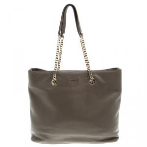 Pre Owned Furla Beige Leather Julia Chain Tote