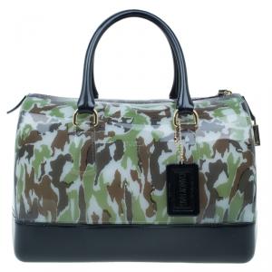 Pre Owned Furla Camo Rubber Candy Satchel Bag