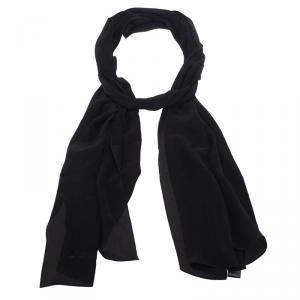 Giorgio Armani Black Silk Scarf
