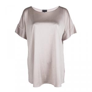 Giorgio Armani Blush Pink Oversized Short Sleeve Top M