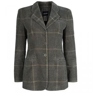 Giorgio Armani Multicolor Plaid Wool Blazer M