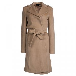 Giorgio Armani Beige Belted Coat XL
