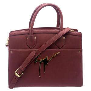 Giuseppe Zanotti Red Leather Angelina Top Handle Bag