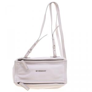 Givenchy Off White Leather Mini Pandora Pouch