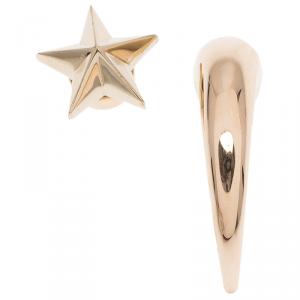 Givenchy Small Shark Tooth Star Gold and Silver Tone Single Earring