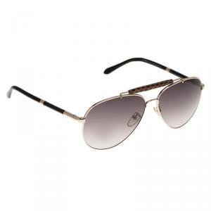 Givenchy Gold and Black SGV461V Aviator Sunglasses 