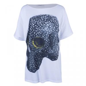 Givenchy White Skull Oversized Top S
