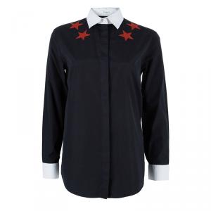 Givenchy Contrast Collar Star Detail Shirt XXS