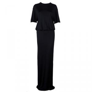 Givenchy Black Gathered Maxi Dress M