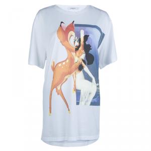 Givenchy White Graphic Print Crew Neck T Shirt L