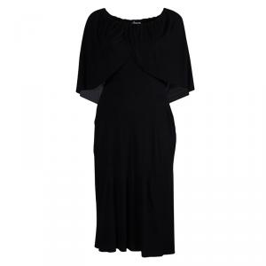 Givenchy Black Off Shoulder Cape Neck Dress M