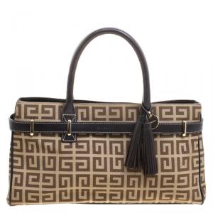 Pre Owned Givenchy Beige/Brown Monogram Canvas Tote