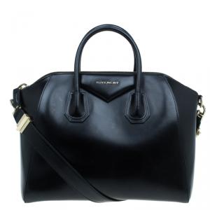 Givenchy Black Leather Medium Antigona Satchel