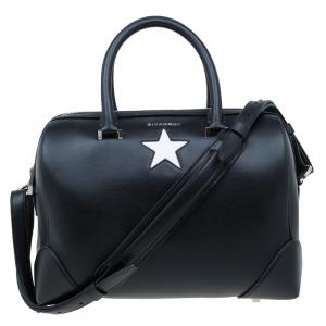 Givenchy Black Leather Medium Lucrezia Star Duffle Bag