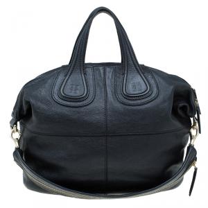 Pre Owned Givenchy Black Leather Medium Nightingale Tote