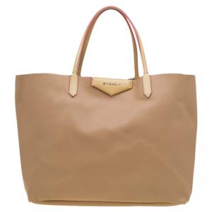 Pre Owned Givenchy Tan Leather Large Antigona Shopping Tote