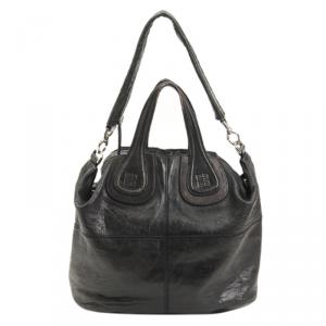 Pre Owned Givenchy Black Leather Nightingale Tote Bag