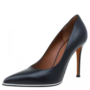 Givenchy Black Leather Lia Pointed Toe Pumps Size 37.5