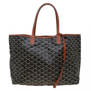 Goyard Black/Brown Coated Canvas Saint Louis Tote