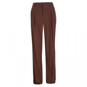 Gucci Pinkish Brown Tailored Silk Pants S