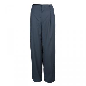 Pre Owned Gucci Grey Wide Leg Trousers M