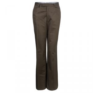 Pre Owned Gucci Brown Wide Leg Trousers M