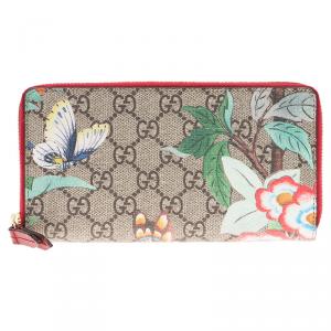 Pre Owned محفظة غوتشي سحاب دائري تيان كانفاس غوتشيسيما