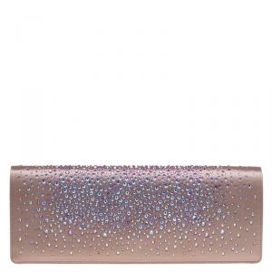 مملوكة مسبقًا Gucci Copper Satin Crystal Embellished Broadway Clutch
